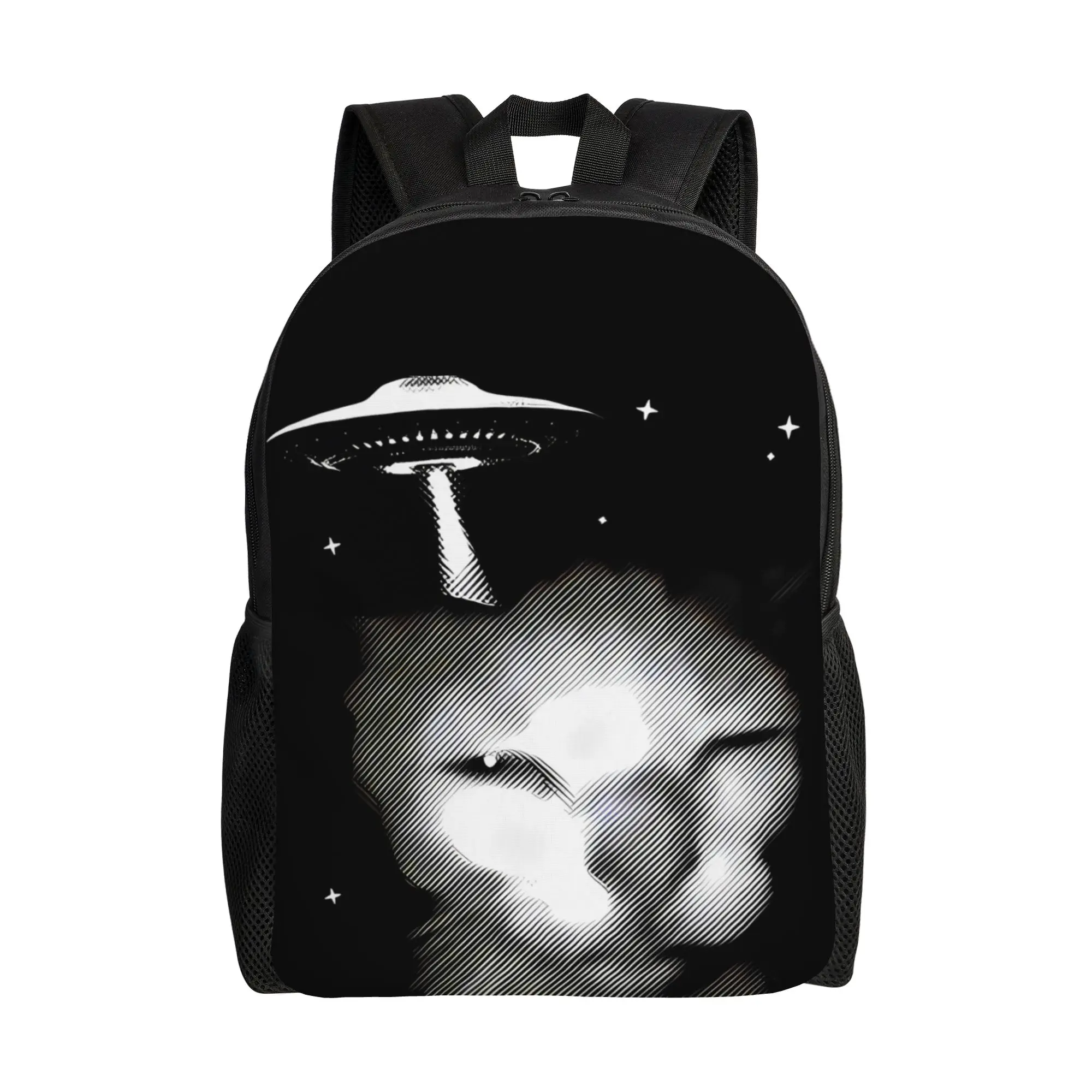 Back to school season Large Capacity Alien Invasion Meme Laptop Bag Cat UFO Male Lady Backpack
