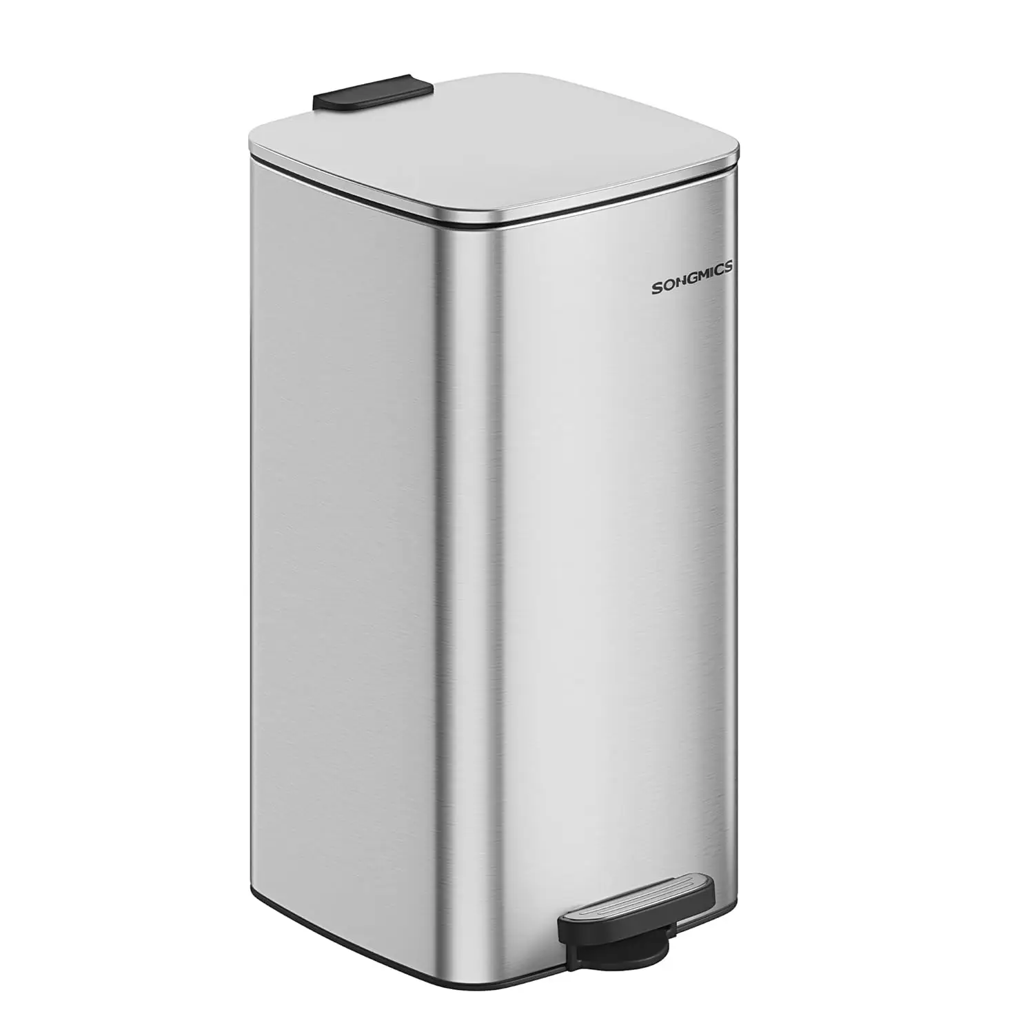 

Trash Can, 8-Gallon (30 L) Trash Bin, Stainless Steel Kitchen Garbage Can, with Inner Bucket, Soft Close and Stays Open