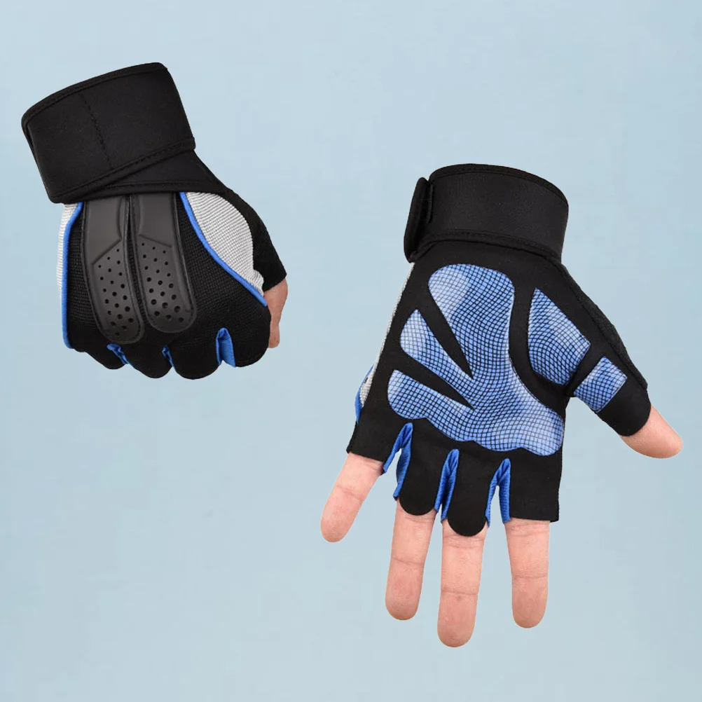 

1Pair Sports Gloves Anti-Slip Shorty Half Gloves Gym Wrist Wrap Weightlifting Workout Bodybuilding Size M