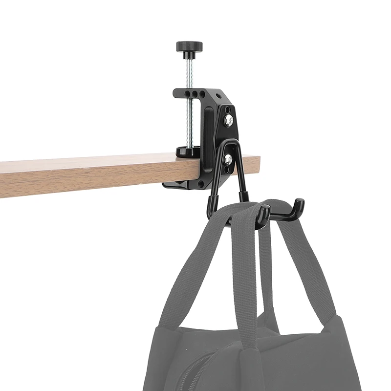 مشبك HDRig Super C مع خطاف تعليق على الحائط قابل للطي شديد التحمل، محمول، لتخزين الأدوات، مع نقاط تركيب 1/4 بوصة و3/8 بوصة