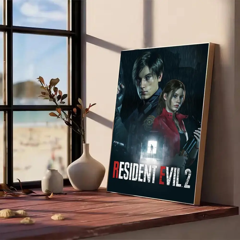 Resident-Evil Game Painting Calligraphy Canvas Poster Wall Art Aesthetic Home Decoration for Living Room