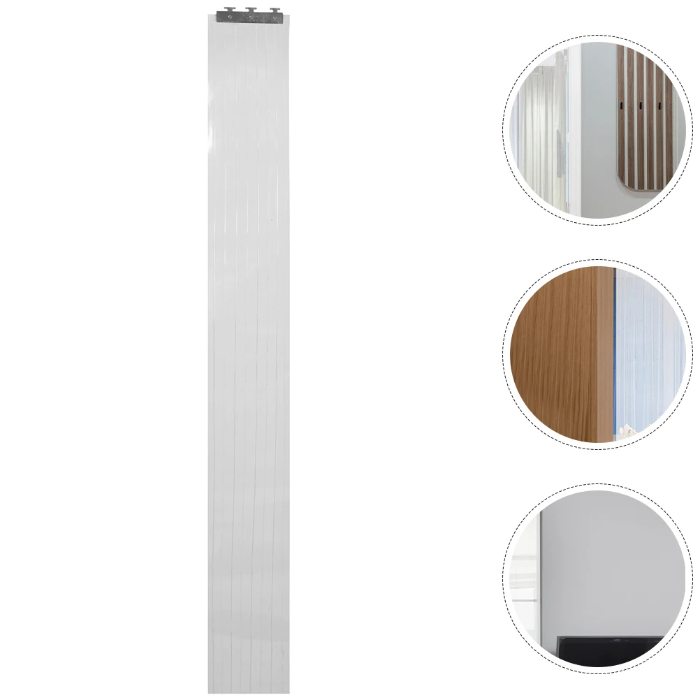 

2Pcs Plastic Door Curtain Clear Soft Strips Warm Beaded Windproof Screen Winter Home Commercial Insulated Door Strips Balcony
