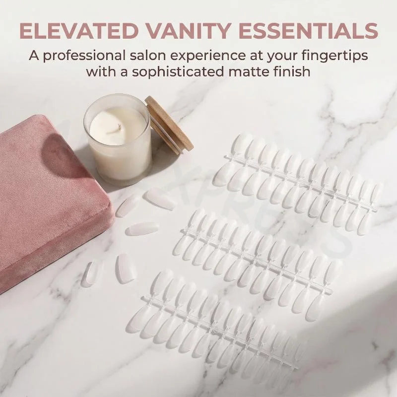 DIY Matte Press On False Nails Tips 100pcs Durable Fake Nails Kit for Nail Salon and Home Manicure
