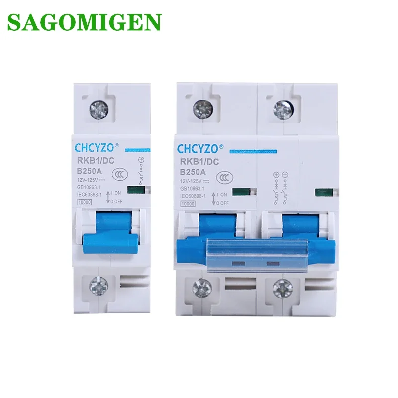 1P 2P DC 120V Circuit Breaker Solar Mini Circuit Breaker 80A 100A 125A 150A 200A 250A DC MCB for PV System DC Circuit Breaker