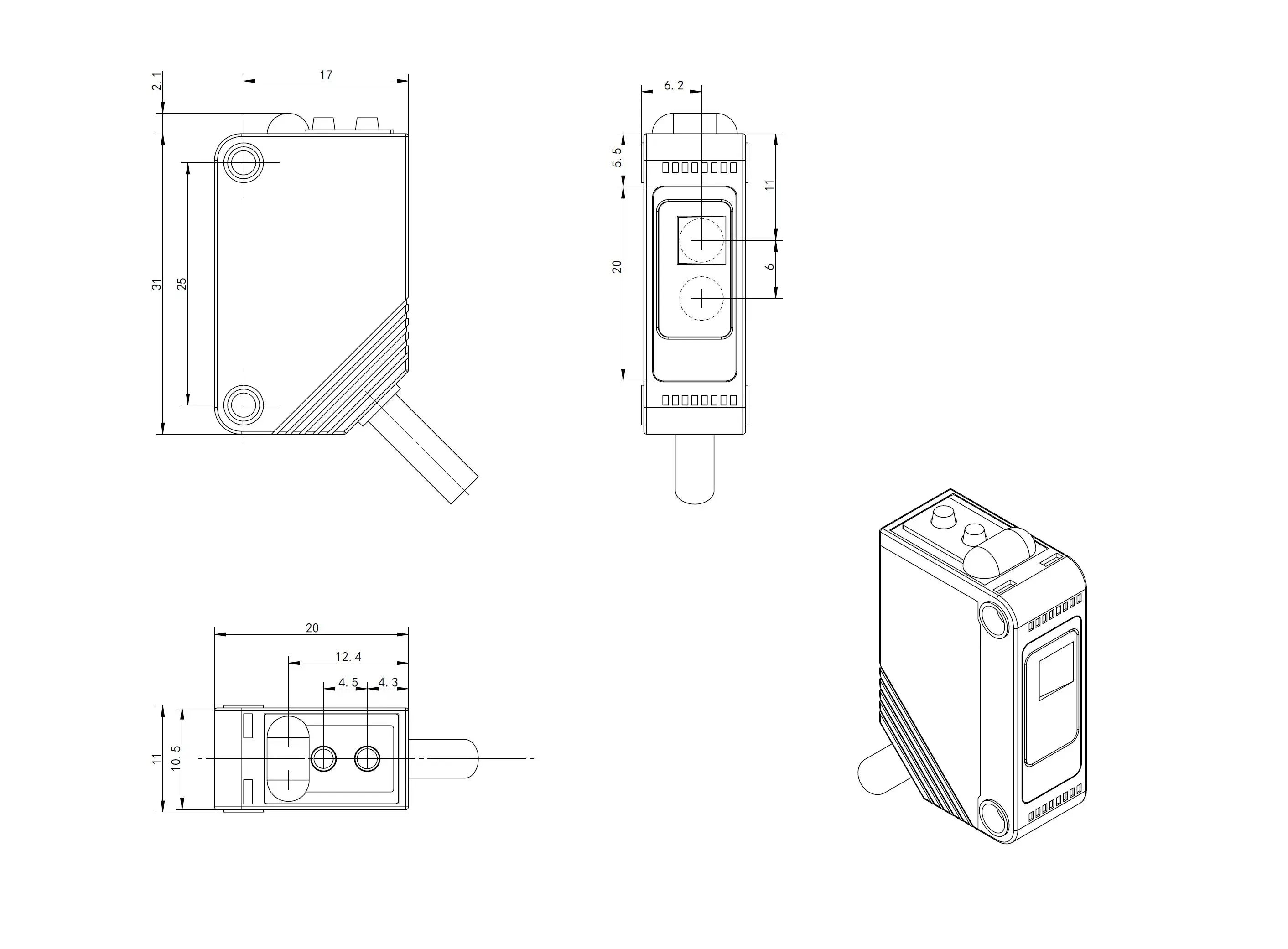 TOF Laser Photoelectric Sensors High Quality Photoelectric Proximity Sensor