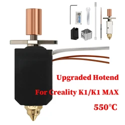 Upgraded Hotend Kit For Creality K1/K1 MAX Ceramic Heating Block Kit 550°C High Temperature High-speed Printing for K1/K1 MAX