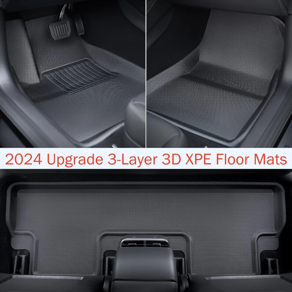 3D-Fußmatten für Tesla Model 3 2024 Highland Model Y 2020-2024 Maßgefertigte Bodenmatten Wasserdichte Rutschfeste Bodenteppiche – Detail 2
