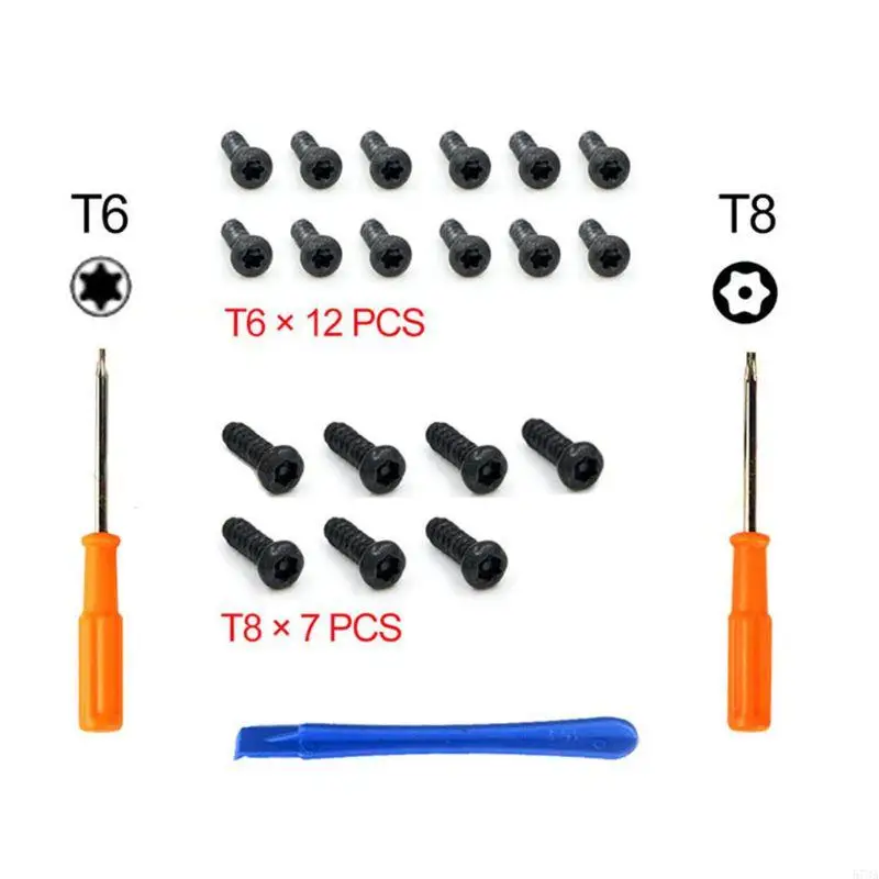 573A Disassemble Repair Parts Tools Kit T8 T6 Screwdriver with Screws For  One S Slim Elite Gamepad Controller Replace