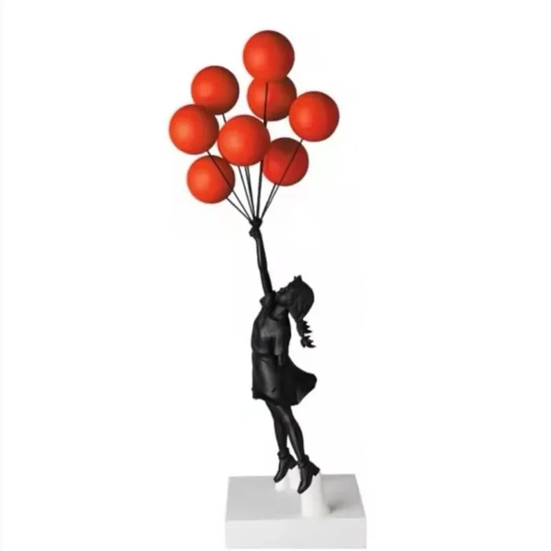 

Luxurious Balloon Girl Statues, Banksy Flying Balloons, Girl Art Sculpture, Resin Craft, Room Decoration, Christmas Gift