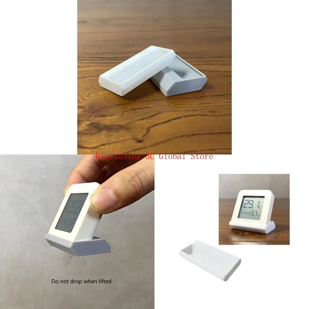  Desktop Stand for Thermo-hygrometer 2 Display Holder Enhances Visibility Through Inclined Design