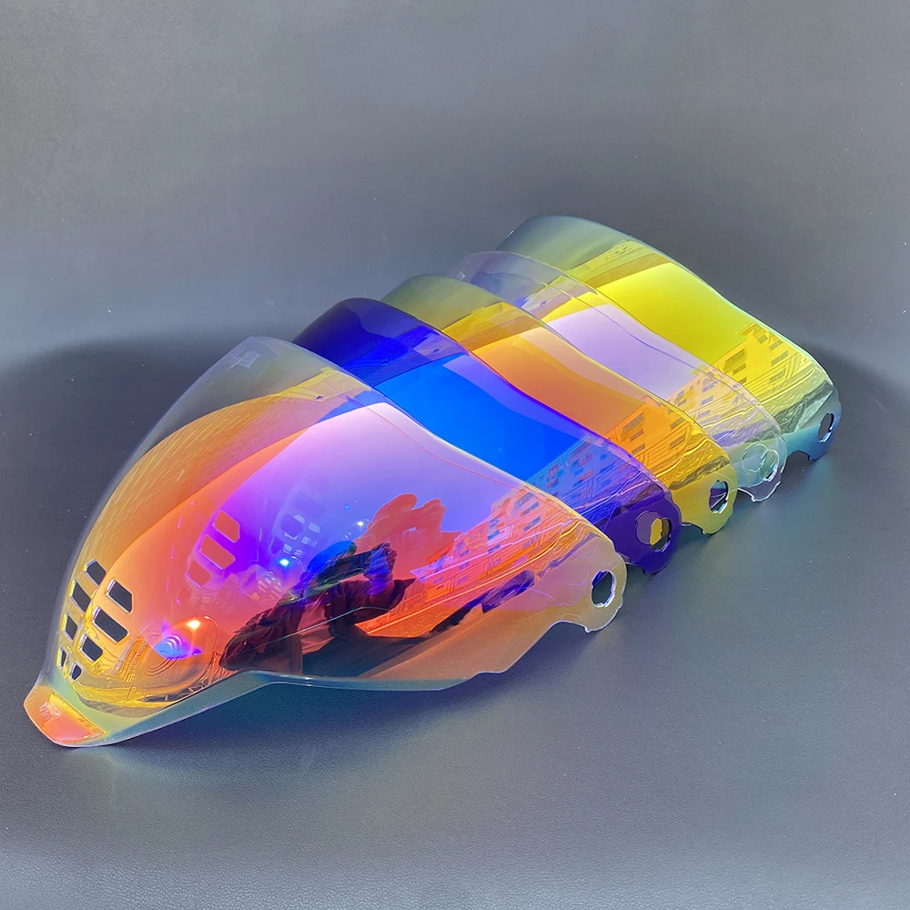 خوذة دراجة نارية شفافة مقاومة للأشعة فوق البنفسجية عدسة PC دخان داكن بديل لواقي الشمس لطائرات ICON #2