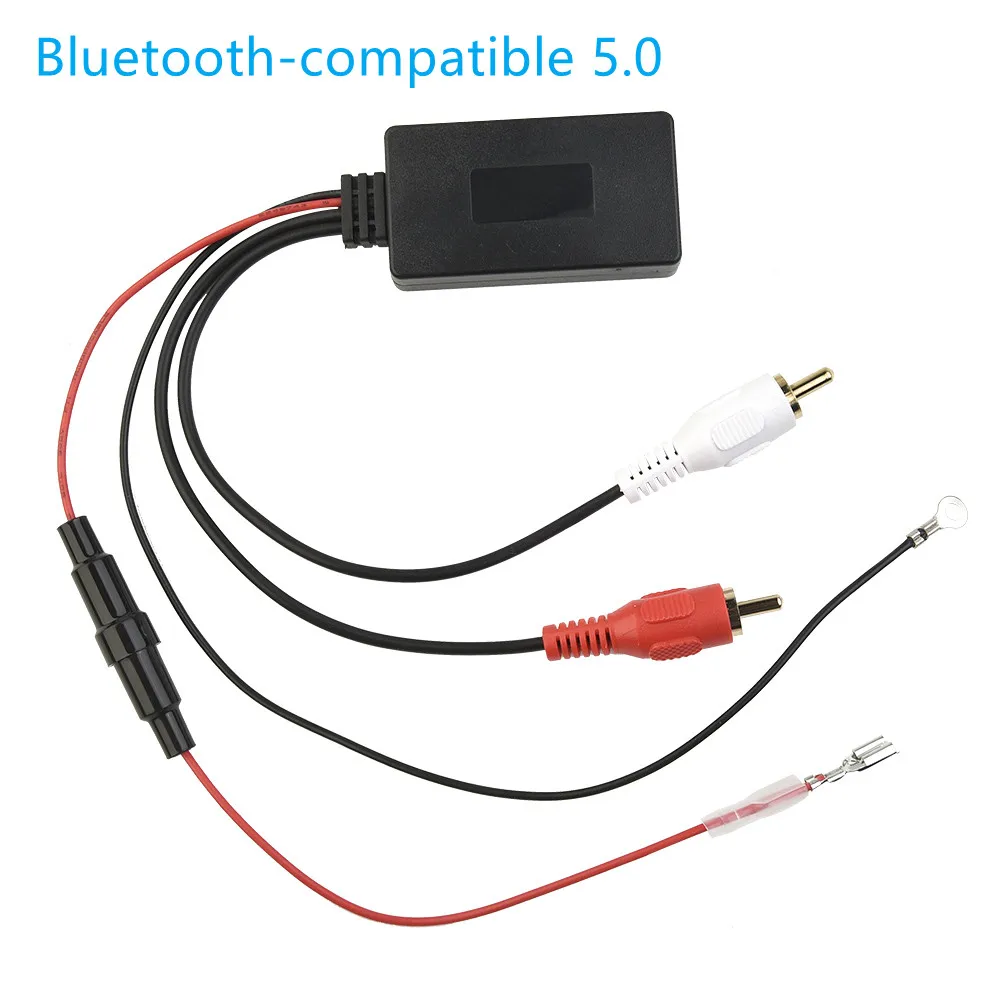 

auto SUV Radio Stereo Audio Cable Adapter 2RCA Connector Music Wireless Bluetooth Receiver V5.0 12V Adapter Cable Electronics