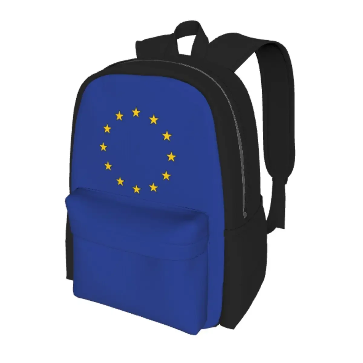

European Union EU Flag Student Backpack School Bag Hiking Travel Daypack for Boys Girls Bookbag Shoulder Bags