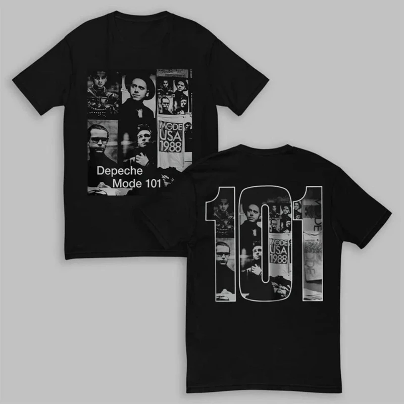 Camiseta Retro Depeche Mode 101 Depeche Mode Live Album de 1989, camiseta de algodón puro para parejas, ropa de calle de verano para hombre
