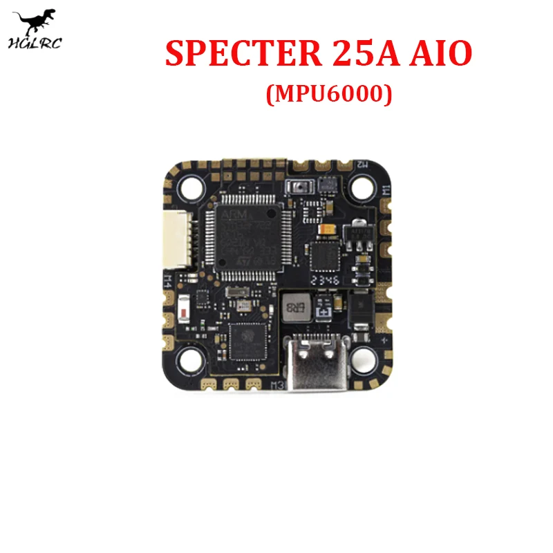 

HGLRC SPECTER 25A AIO MPU6000 F722 Flight Controller 25A 4in1 ESC 3-6S LiPo 25.5x25.5mm for FPV Drone DIY Parts