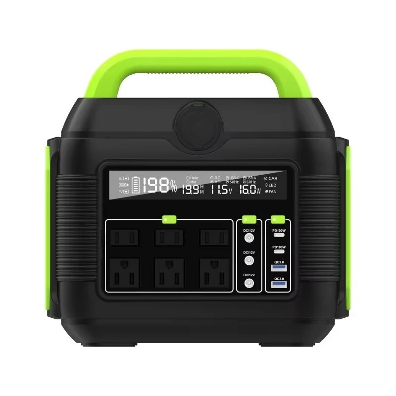 

Внешний аккумулятор для дома и улицы, портативная электростанция для кемпинга, солнечный зарядный генератор, 500 Вт, 230 В, с функцией резервного питания переменного тока