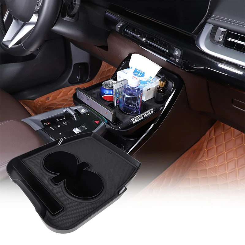 Auto-Mittelkonsole Getränkehalter Aufbewahrungsbox Organizer für BMW X1 iX1 U11 U12 2023 2024 2025 2026 Innenraum-Zubehör