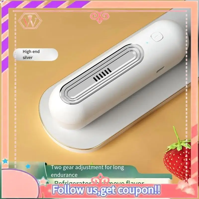 Fridge Deodorizer Rechargeable Air Purifier Refrigerator Odor Eliminator Food Preservation Deodorizing Silver Durable