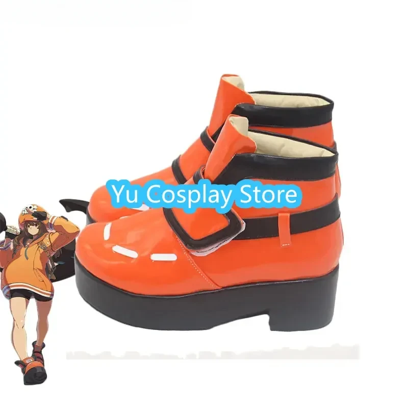 May Cosplay Shoes Game Guilty Gear Cosplay Props Halloween Carnival Boots PU Shoes Custom Made