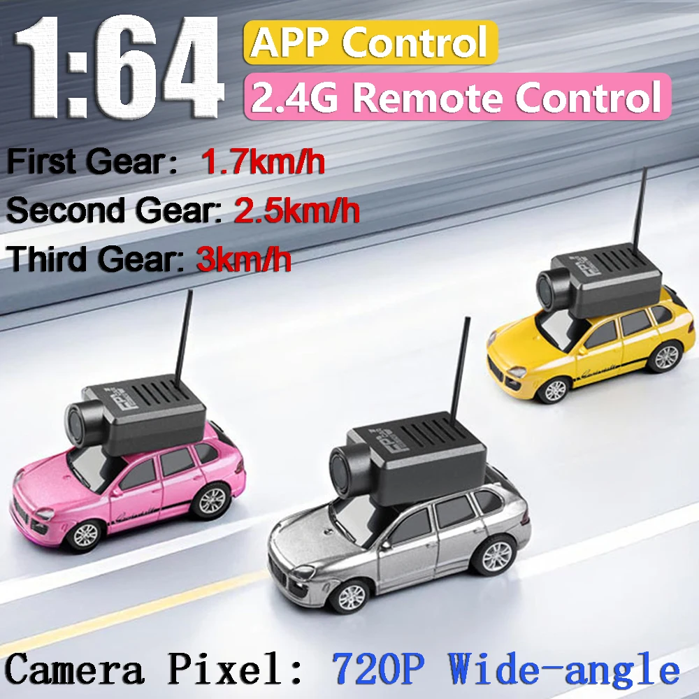 

WLtoys 6401 1:64 Porsche FPV Mini RC Car With Camera & WiFi APP 2.4G Remote Control Built in Gyroscope for RC Racing Toy Gift