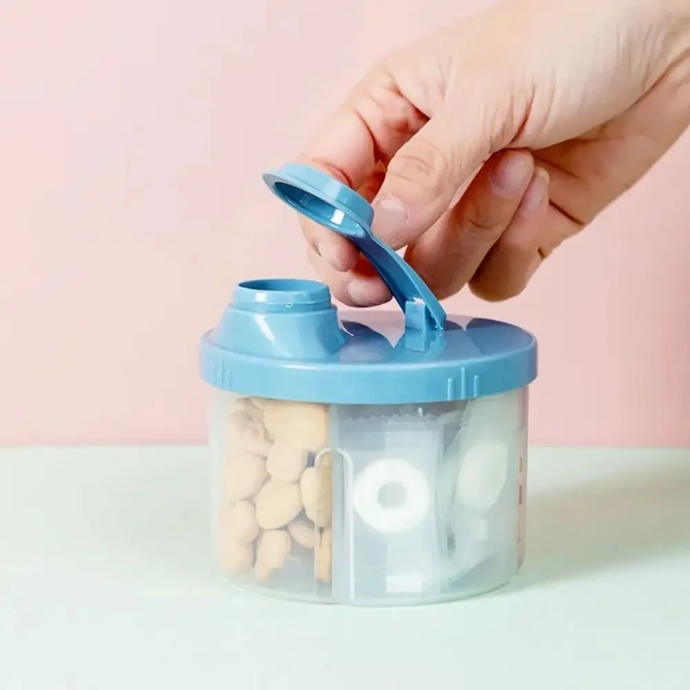 Portable Infant Milk Powder Box 4 Grids BPA Free Baby Food Storage Box Leakproof Large-Capacity Newborn Milk Powder Container