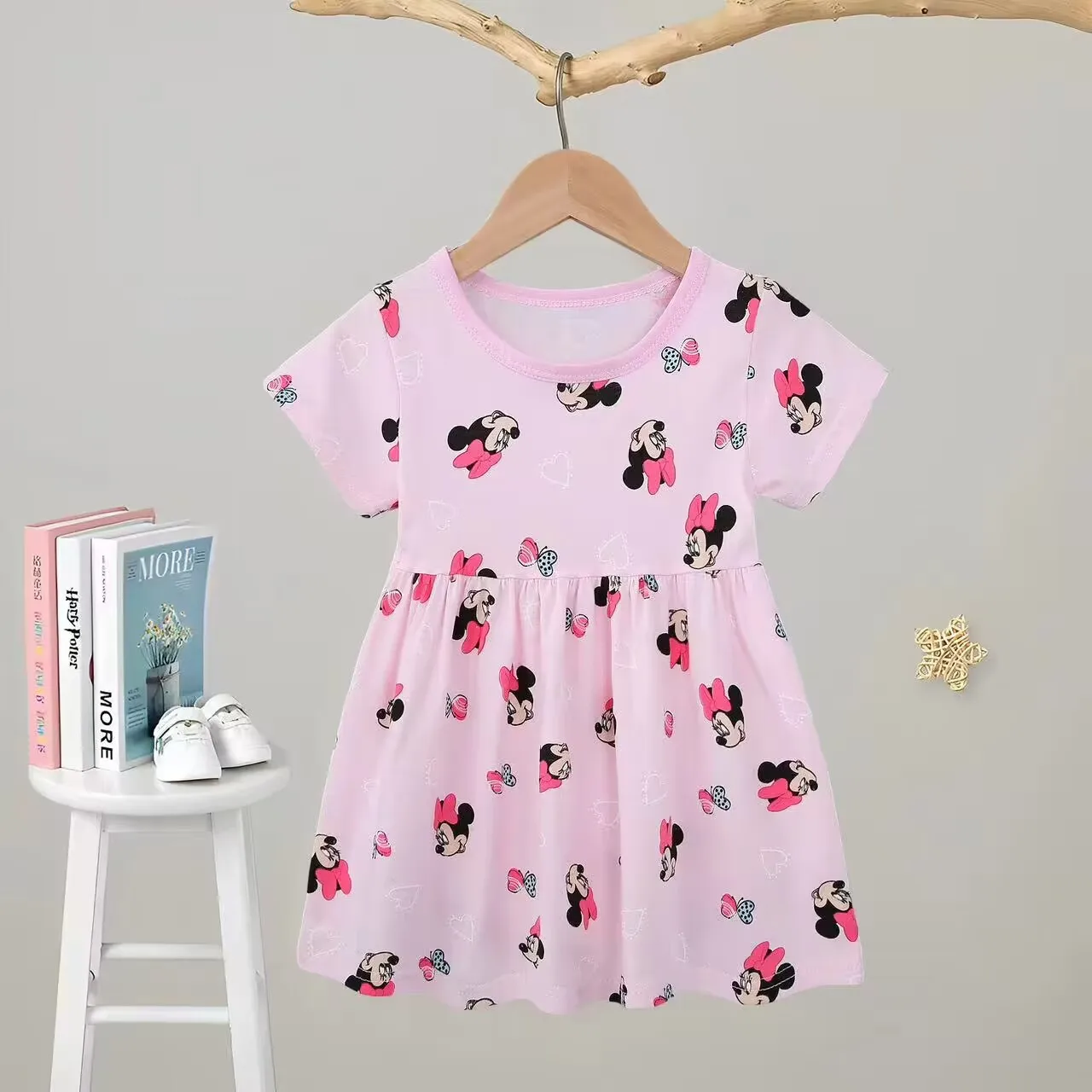 1 2 3 4year Toddler Baby Girls Dress cotton leisure Dresses For Girls Summer Holiday Clothing