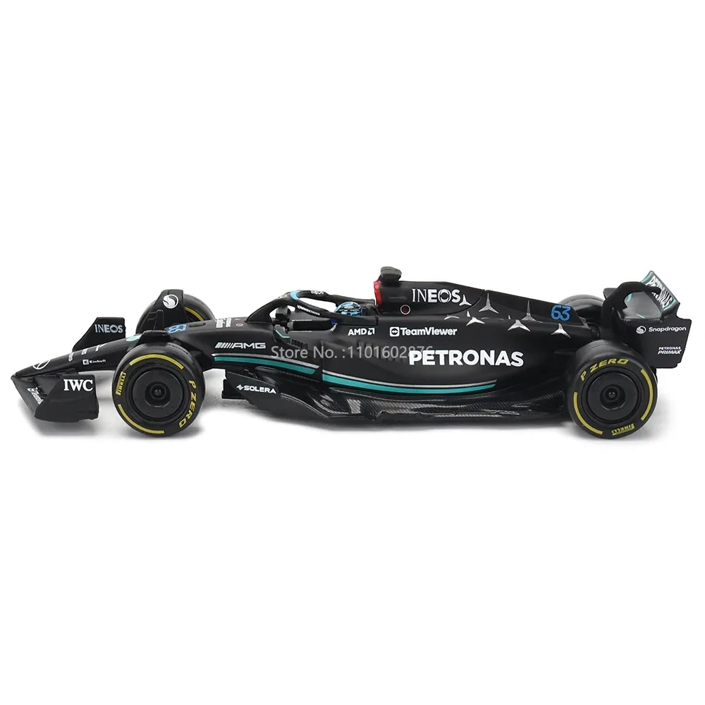 Bburago 1:24 2023 Mercedes-Benz W14 44 # Hamilton 63 # Russell Formula Super Toy Druckguss-Automodell aus Legierung Ferrari Red Bull McLaren – Detail 13