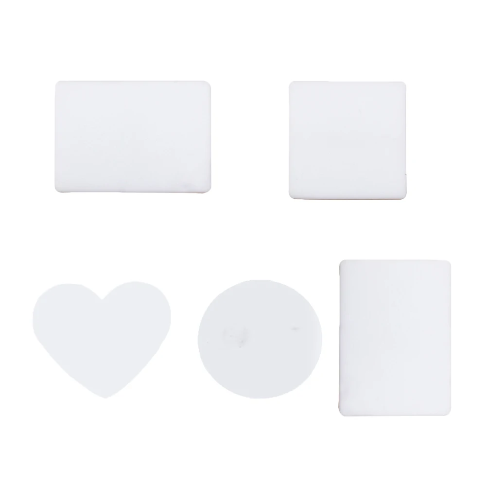 50Pcs 100Pcs White Rectangle Heart Square Round Custom Silicone Beads Coin Disc Pearl Ball For Bracelet Pens Lanyard Accessories