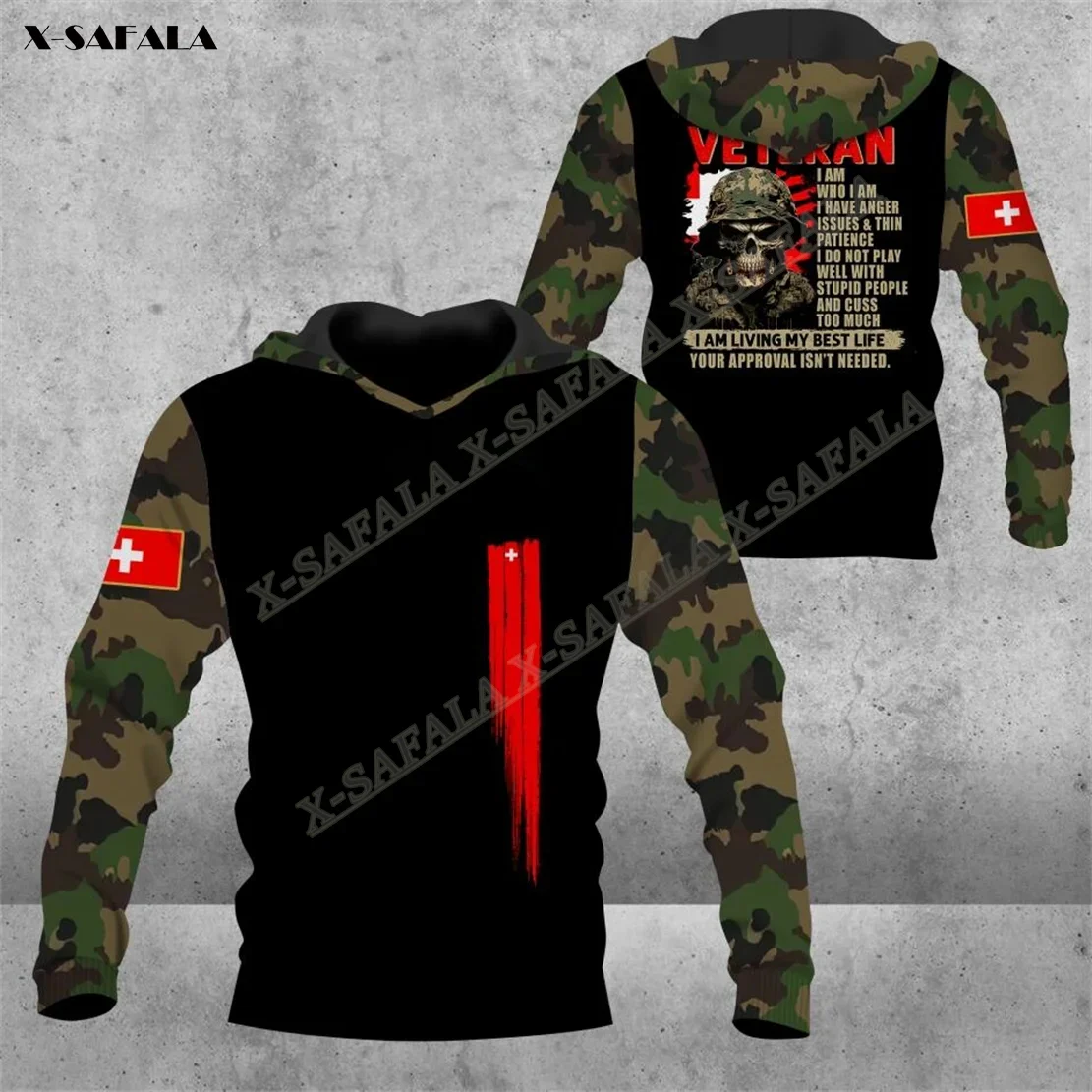 

Swiss Switzerland Army Skull Soldier Proud 3D Print Hoodie Men Shirt Pullover Sweatshirt Hooded Jersey Tracksuits Outwear Coat