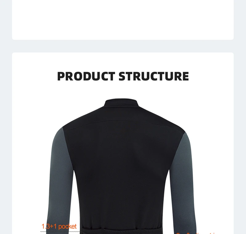 YKYWBIKE Winter Herren Radtrikot 5-15 ° C Thermofleece-Radsportbekleidung Fahrradjacke MTB Rennradjacke Radfahrer-Oberteile – Detail 5