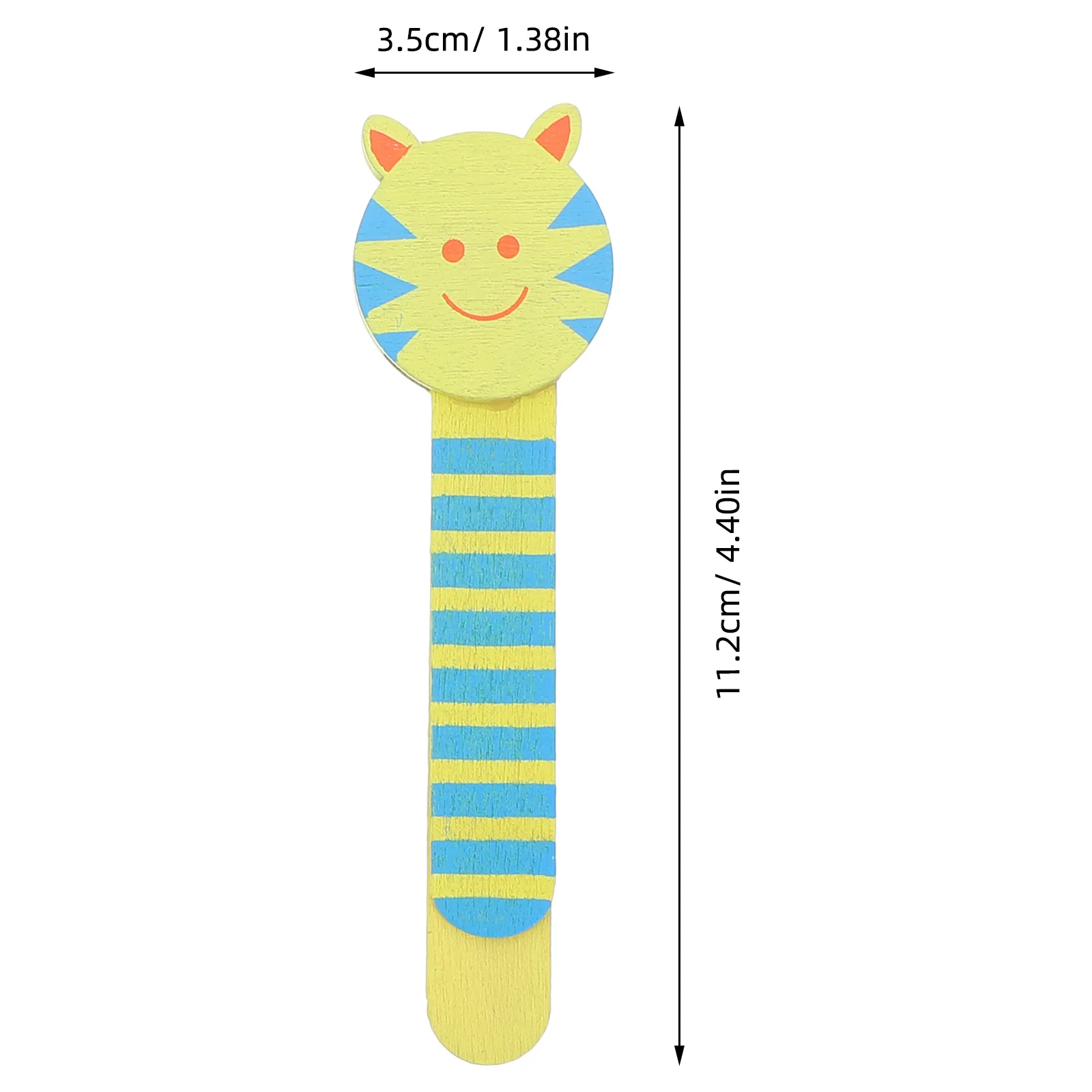20Pcs Wooden Bookmarks Cartoon Patterns Book Markers Mini Ruler Scale Study Decoration Gifts Bookmarks