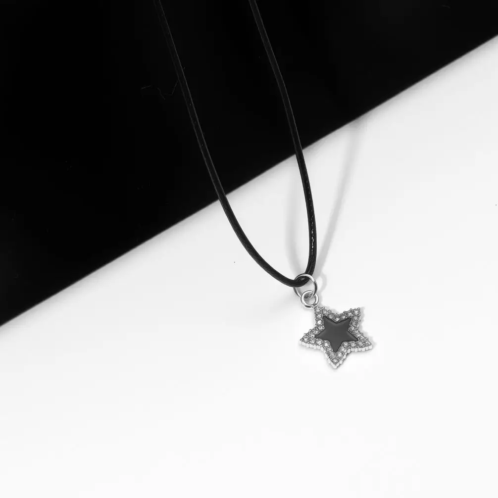 5Pcs Gothic Cross & Skull Pendant Necklace Set, Silver Tone with Spider & Star Charms, Punk Layered Necklaces for Men & Women, I view 3