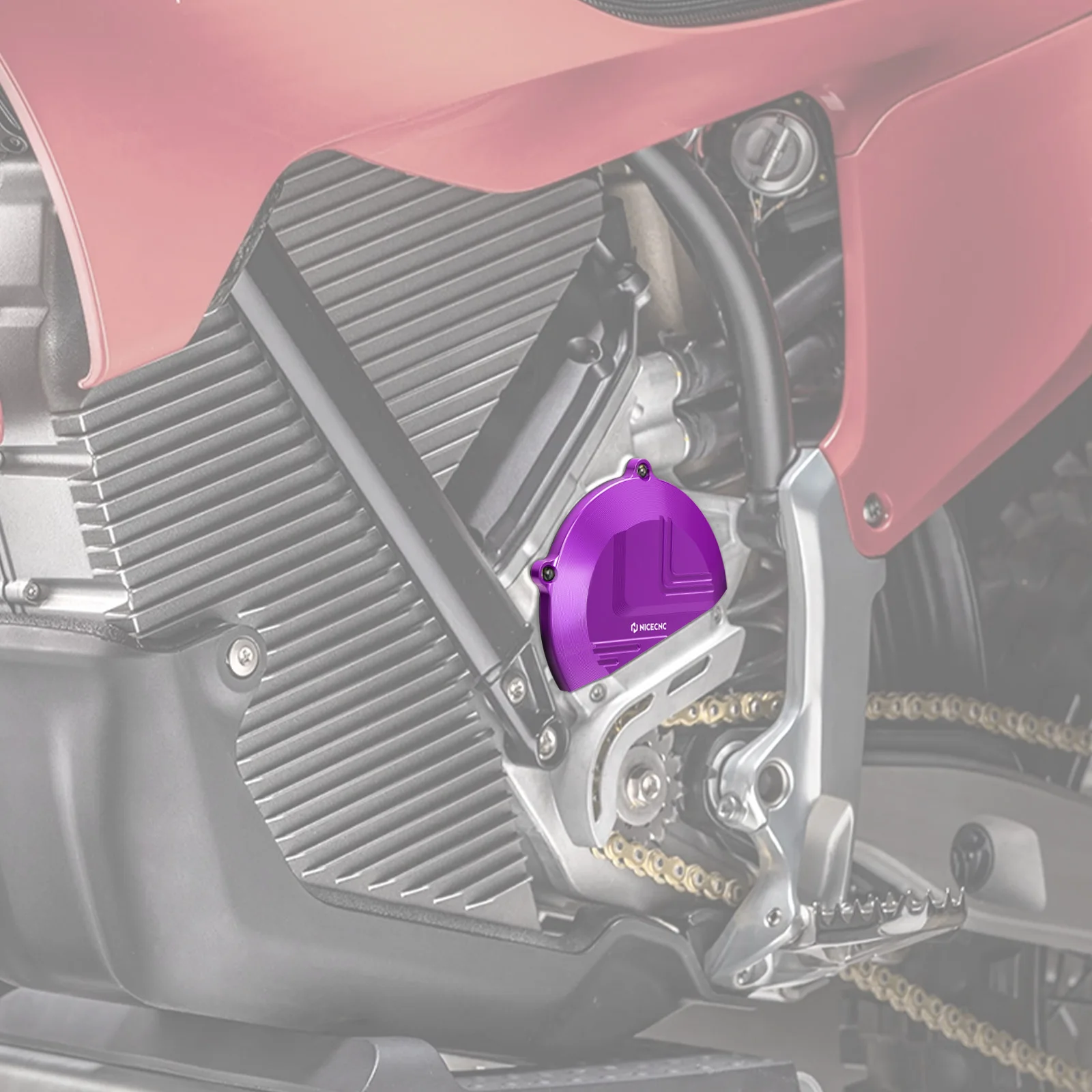 NICECNC For 2025 2024 STARK VARG MX Stark Varg EX Motor Cover Guard Left Side Enhance Aluminum For Stark Varg Electric Dirt Bike