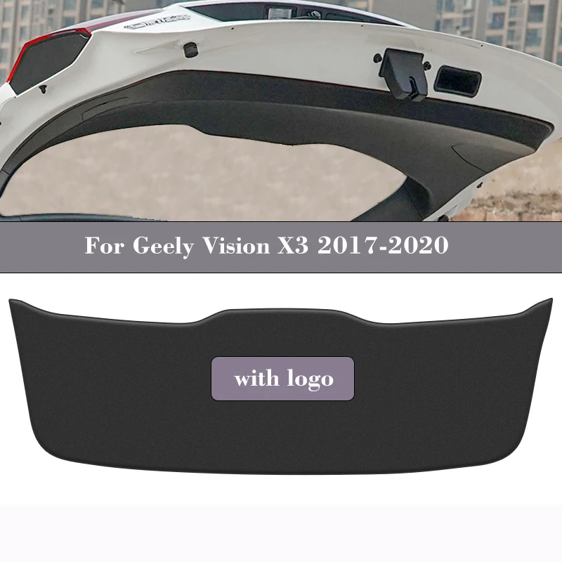 

Car Rear Trunk Tailgate Anti-Kick Protective Mat PU Leather Decoration Pad Anti-Dirty Cover For Geely Vision X3 2017 2018-2020