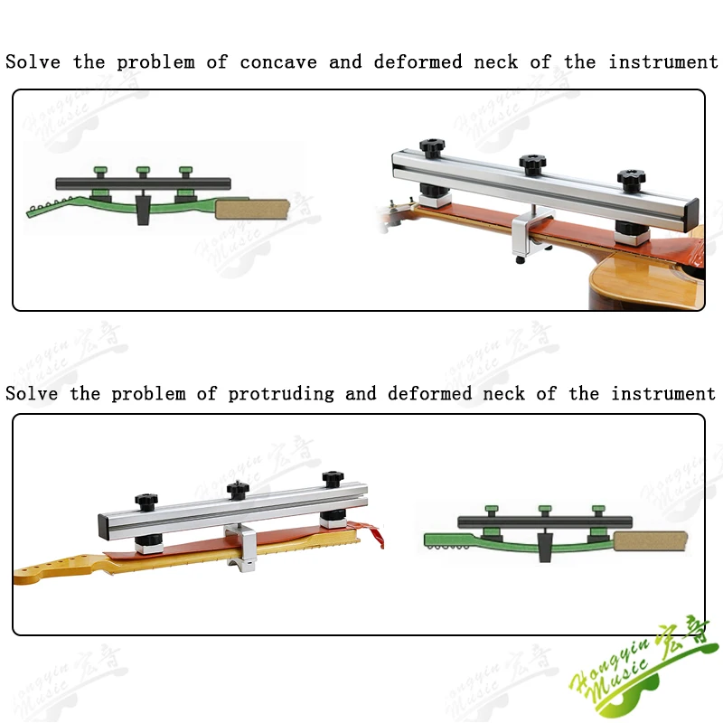 Guitar Neck Fingerboard Straightener, a Tool for Correcting and Straightening Deformed and Bent Necks of Acoustic Guitars and El image 3
