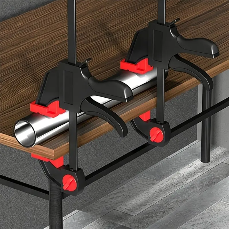 75STO-Woodworking Bar Clamps 2-Pack 12-Inch Quick Release One-Handed Operation Set
