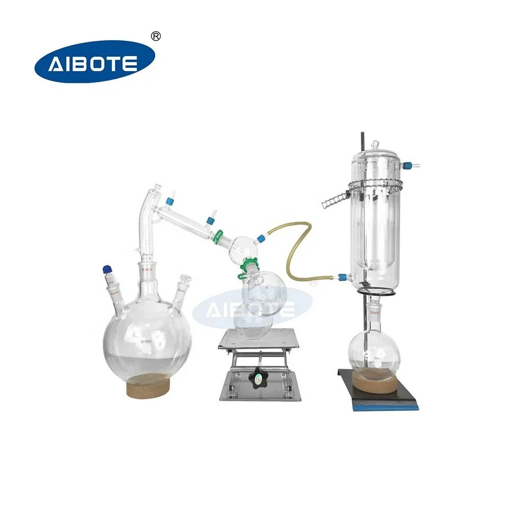 Lab Solvent Extraction 5L Glassware Distillation Apparatus Short Path 5000ML