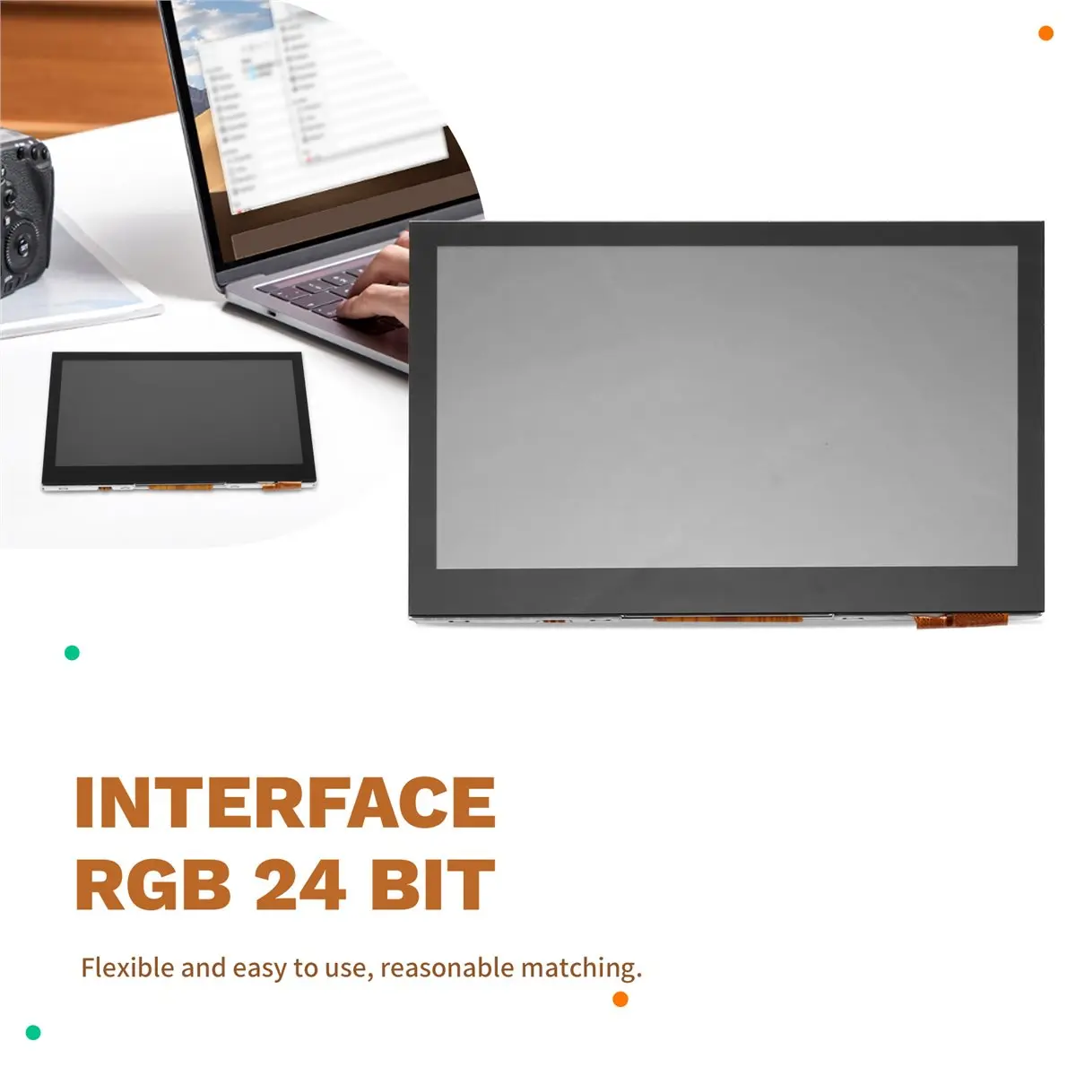 -[T726C Digital]4.3 Inch Capacitive Touch Screen 480x270 ILI6485A Driver 350 Bright TFT LCD Display Module 40PIN RGB