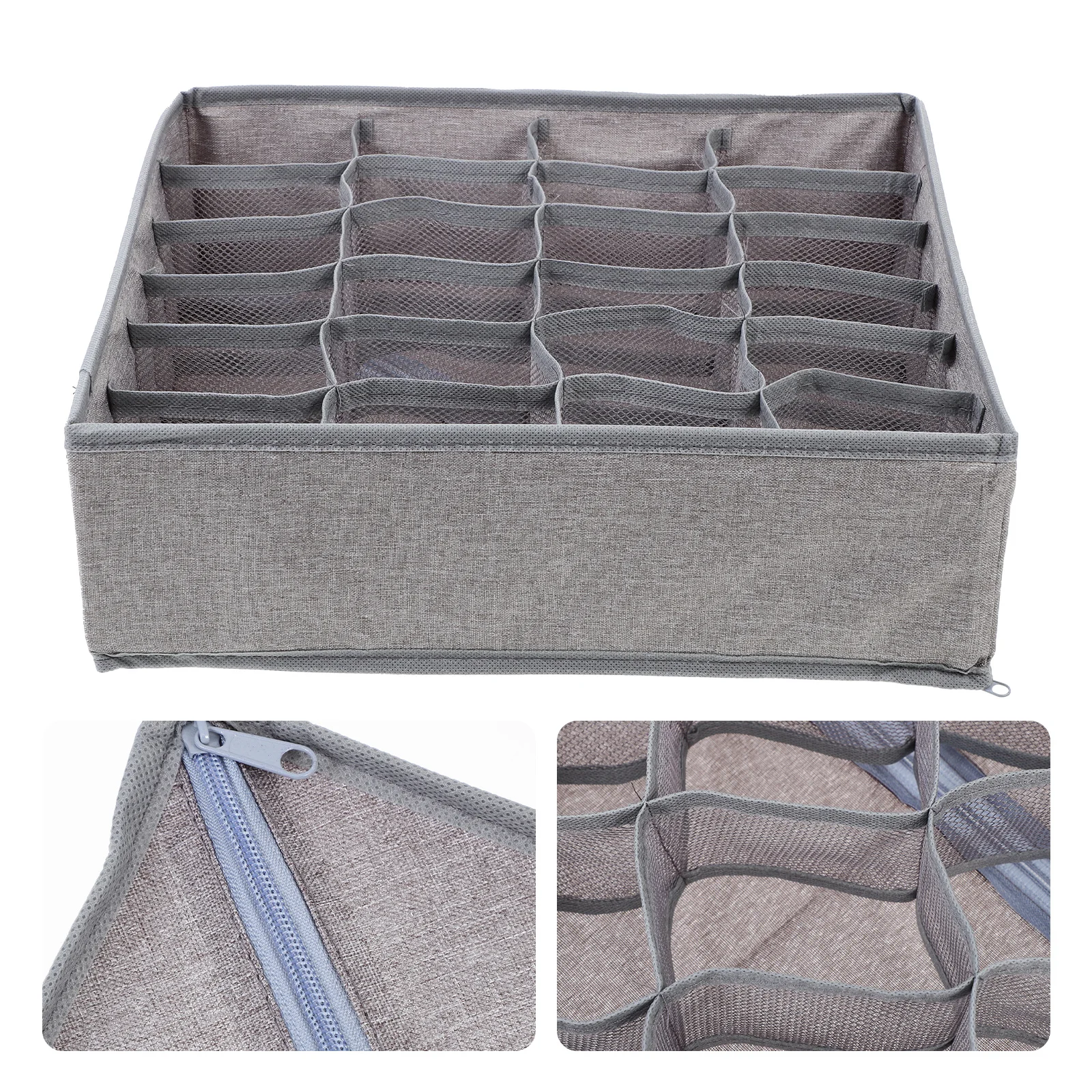

2pcs Foldable Storage Boxes Underwear Organizer Drawer Type Bra Divider Socks Holder Closet Container Dustproof Fabric