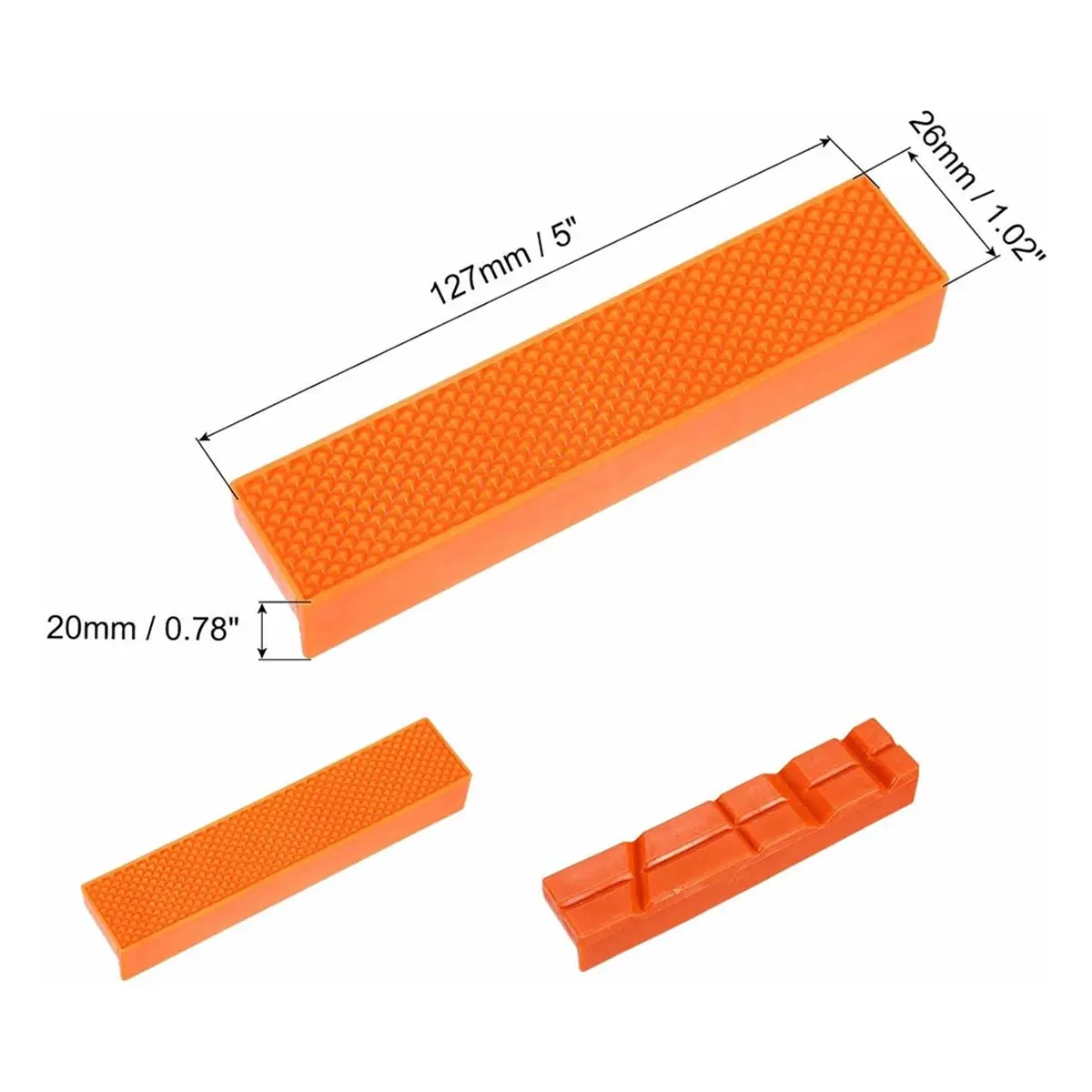 ABZT 2set Magnetic Vise Jaws 5 Inch Magnet Plain Grooves & V-Grooves Soft Rubber Bench Jaw Pad Covers Multi-Purpose Protector