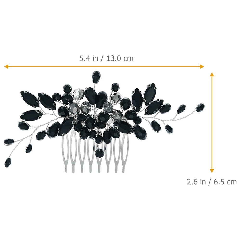 

Dark Crystal Hair Comb Wedding Accessories Rhinestone Combs Headpieces Bride Bridal