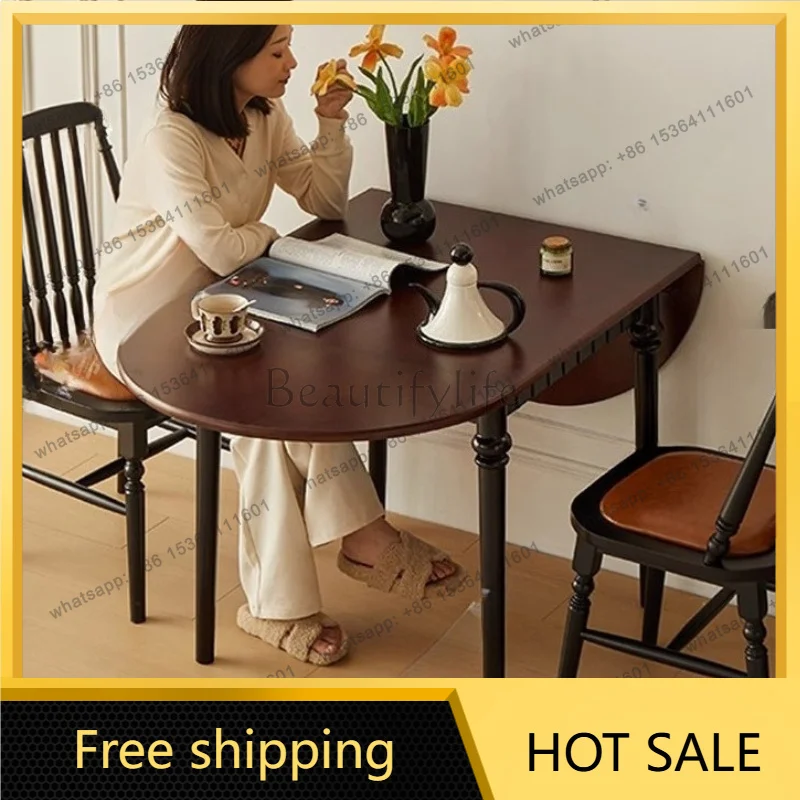 FG Extendable Desk Dining Table Folding Restaurant Living Room Dining Table Space Saving Writing Mesas De Jantar Kitchen Furnitu