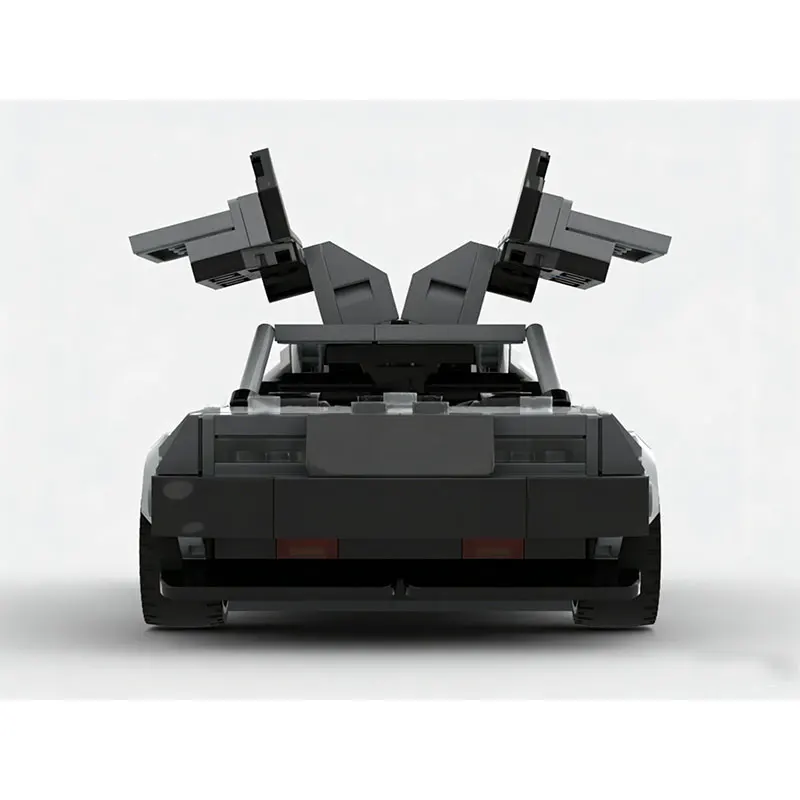 377-elementowy zestaw klocków MOC Powrót do przyszłości - model pojazdu z drzwiami w kształcie skrzydła mewy, zabawka, prezent