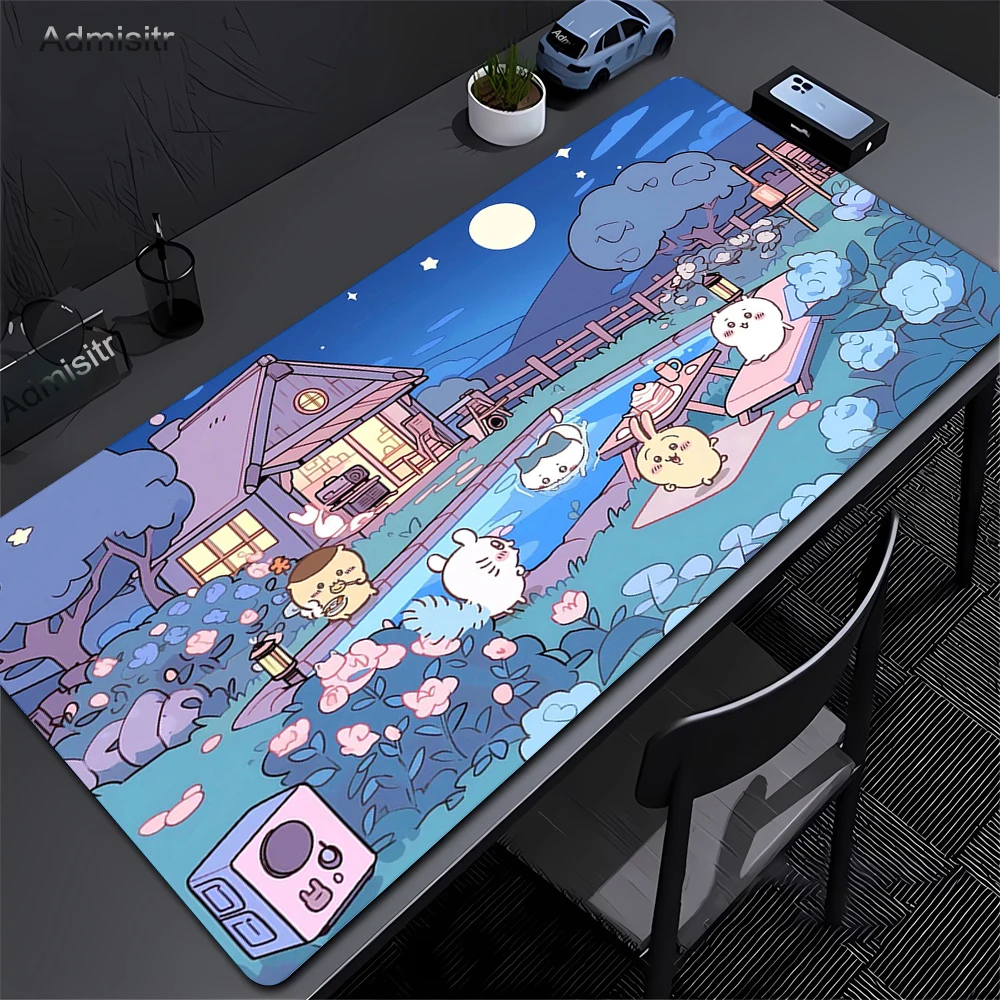 Item de venda quente chiikawa anime mouse pad computador grande jogo mousepad teclado portátil almofadas acessórios para jogos tapetes de mesa 900x400