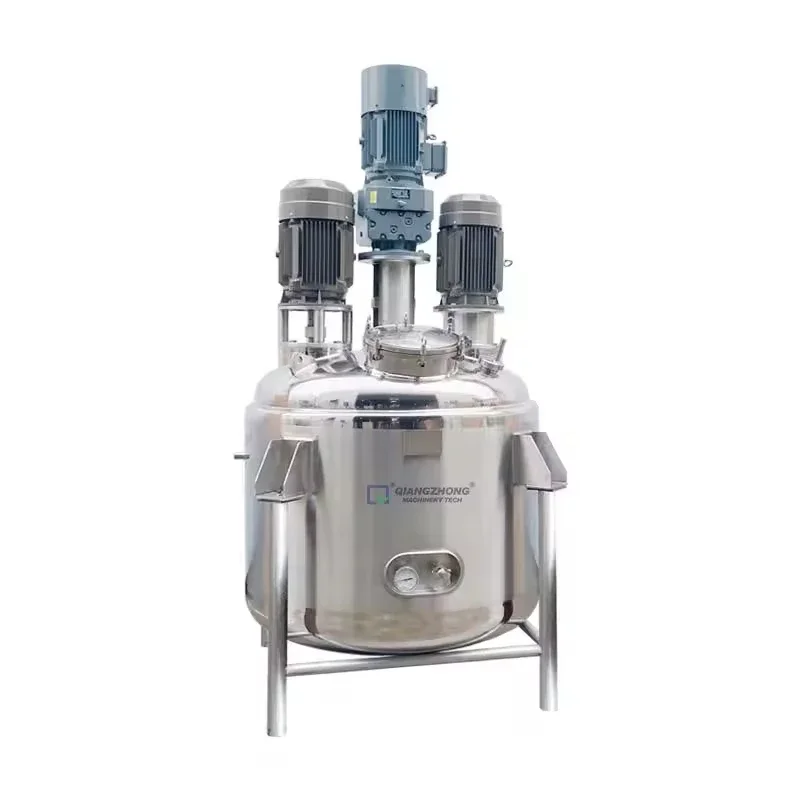 

Heated Jacketed 500L Mixing Agitator Tank 1.5kw Electric Stainless Steel 316/304 Pump Vacuum Detergent Mixing Equipment