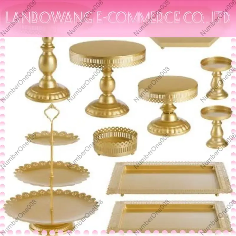 Gold Tiered Cake Stand Set for Wedding Party Dessert Display, Metal Cupcake Tower Stand for Birthday Decorationion