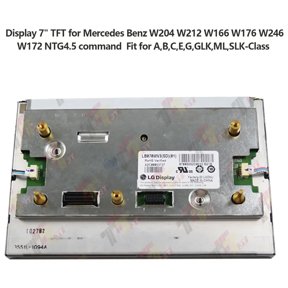 Dashboard LCD Display for Mercedes COMAND-APS NTG4.5 W204 W212 W166 W176 W246 W172 LB070WV3