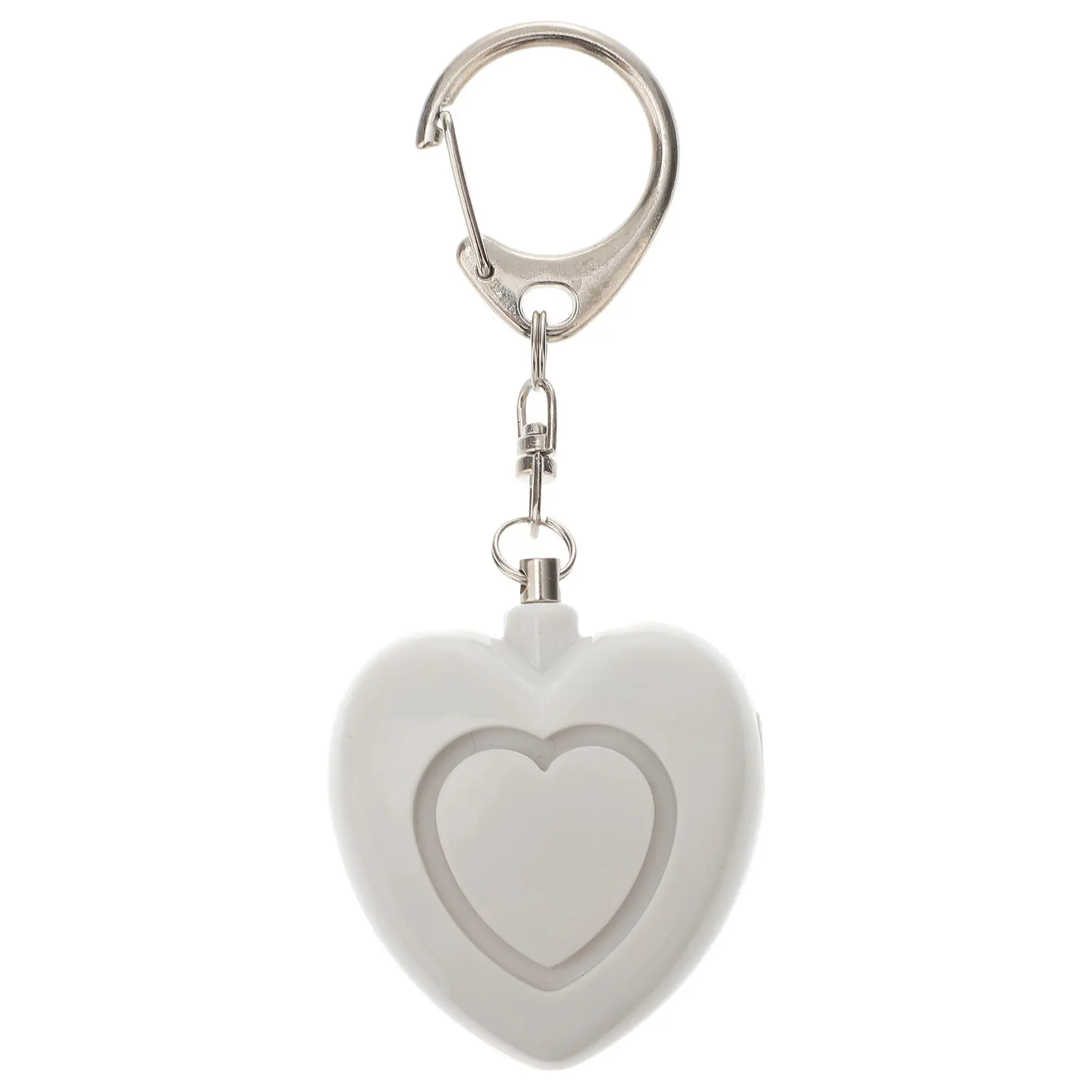 Personal Alarm Keychain Mini Portable LED Heart Shaped Safety Siren for Seniors Emergency Self Device