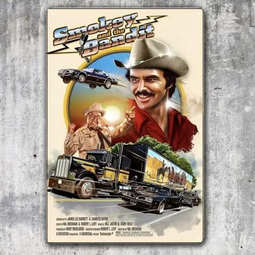 Smokey and the Bandit Movie Metal Poster Tin Sign - 20x30cm Plate