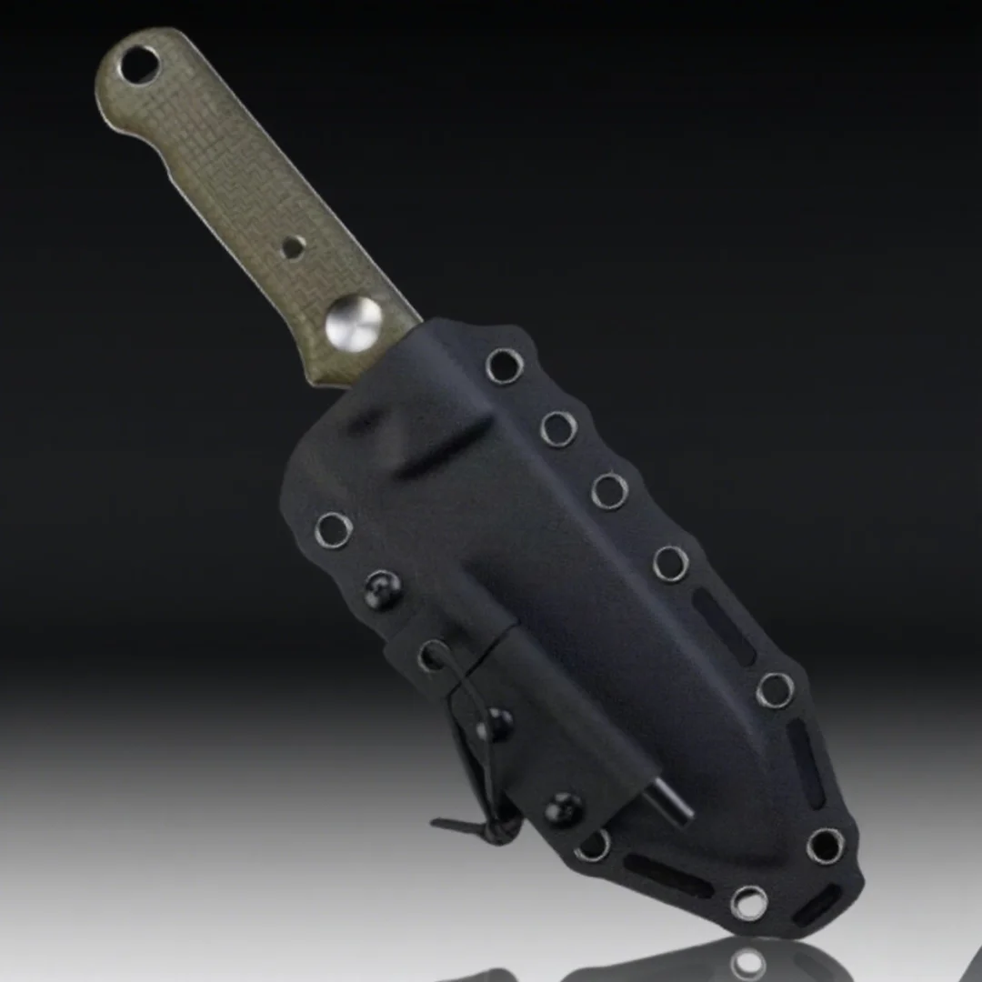 Shirakawa - سكين تكتيكي مستقيم، مقبض من ألياف الكتان، سكين خارجي، أداة تخييم وتسلق الجبال، تقطيع فواكه حادة